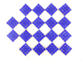 BORDÜRE Glasmosaik Blau matt Glas Borde 18 x Quadrate 50 x 50 mm 288 Steine 5 mm