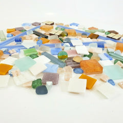 Mosaiksteine 500 g Mix Bunt Basteln Mosaik Glassteine Murmeln