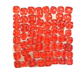 Glasmosaik Polygonal Soft Glas Rot Bologna 1 x Quadrat glatt glänzend Mosaik
