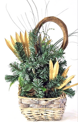 Casa-Poador Grabschmuck Grabgesteck Blau Weiß Wachsrose Kunstblumen Friedhof