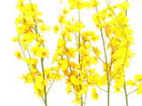 KÜNSTLICHE ORCHIDEEN Seidenblumen Orchideen Gelb 4 Zweige 100 cm Dekoration Top !