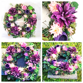 Grabkranz künstliche Tanne Rosen Bell Cup Allerheiligen Totensonntag Friedhof