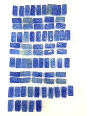 Mosaiksteine Waterdrops Blau Bubble Dream 500 g glatt Rechteck Mosaik