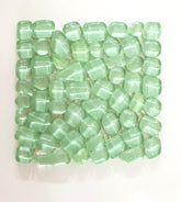 BORDÜRE Glasmosaik Polygonal Soft Glas transparent grün 1 Quadrat glatt glänzend