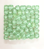 BORDÜRE Glasmosaik Polygonal Soft Glas transparent grün 1 Quadrat glatt glänzend