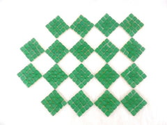 BORDÜRE Glasmosaik Grün matt Glas Borde 18 x Quadrate 50 x 50 mm 288 Steine 5 mm