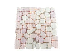 BORDÜRE Glasmosaik Roma Polygonal Soft Glas Orange Rot milchig 1 x Quadrat glatt