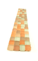 BORDÜRE Glasmosaik creme milchig Lachs matt Borde 1 x Streifen 92 Steine