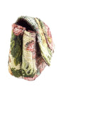 Geldbörse Beige Portmonaie Wallet Etui fortlaufendes Blumenmuster Magnetversch