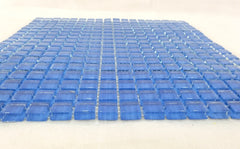 Ressalossa Glasmosaik Fliesen Meeresblau glänzend Matte 324 Steine