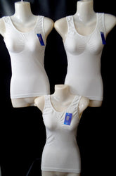 Bauch Weg Hemd 3 er Set Vorteilspack M/ L Seamless Weiß Träger Sport E & F