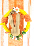 CASA - POADOR TÜRKRANZ Wand Kranz künstlich Osterhase Osterglocken Geschenk