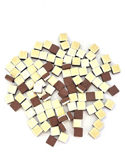 Casa-Poador Mosaiksteine Creme glasiert mini in Tüte ca. 100 Steine Basten DIY