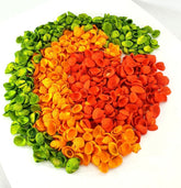 Muscheln Mix bunt gefärbt Orange Grün 1200 g in Box Shell maritime Dekoration