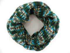 Schal Rundschal Blau Grau Grün Loop Wickelschal gestrickt Tricote Main
