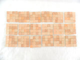 BORDÜRE Glasmosaik Lachs matt Glas Borde 18x Quadrate 50 x 50 mm 288 Steine 5 mm