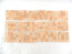 BORDÜRE Glasmosaik Lachs matt Glas Borde 18x Quadrate 50 x 50 mm 288 Steine 5 mm