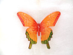 4 er Set Schmetterling Girlanden 90 cm Orange / Grün zum aufhängen Dekoration