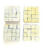 MOSAIKSTEINE BLAU matt Glas Borde 4 x Quadrate Mosaik Glas Basteln Deko
