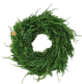 CASA - POADOR KRANZ Wacholder Rohling halbrund Juniperus Adventskranz Frisch 35 cm