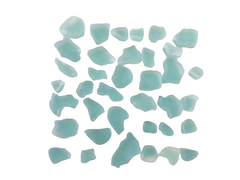 Glasmosaik Glas Crush - Glas Türkis 650 g Milchglas matt unregelmäßig 460 Steine