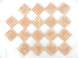 BORDÜRE Glasmosaik Lachs Klarglas Borde 18 x Quadrate 50 x 50 mm 288 Steine 5 mm