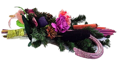 Grabschmuck Trockenblumen Exoten Lila Rosa Naturmaterial Totensonntag Friedhof