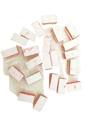 Mosaiksteine Waterdrops Rose / Lachs Bubble Dream 500 g glatt Rechteck Mosaik