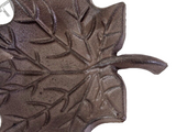 VOGELTRÄNKE GUßEISEN Blatt Vogelbad Futterschale Vogelfigur Dekoration Geschenk