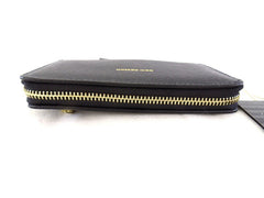 Geldbörse Portmonaie Wallet Schwarz Etui New Design Querformat Fee Anhänger