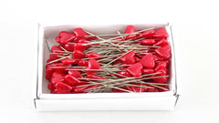 Stecknadeln 2 Packungen mit Kunststoff Herzköpfe Rot Basteln Schmücken Herz