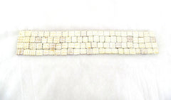 BORDÜRE Glasmosaik milchig Lachs creme braun matt Borde 1 x Streifen 92 Steine