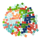 CASA - POADOR GLASMOSAIK 9 Farben bunt Mix gefrostet 1700 g Mosaik