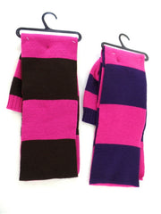 2 er Set Schal & Mütze Pink Lila Pink Braun gestreift Varianten