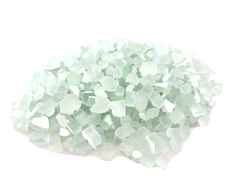 Mosaik 650 g tranzparent matt unregelmäßig Crush Glas Milchglas 630 Steine Glas