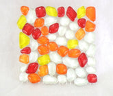 BORDÜRE Glasmosaik Napoli Polygonal Soft Glas Gelb Orange Rot glatt 1 Quadrat