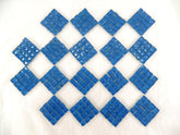 BORDÜRE Glasmosaik Blau Klarglas unregelmäßig 18 Stck 50x50 mm 288 Steine 5 mm