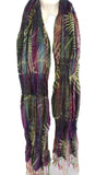 SCHAL FRANSEN BUNT kräftige Farben fortlauf. Muster 100 % Polyester 170 cm L 30 Breit