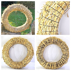 Casa-Poador Strohkranz- Ø70cm Strohringe Strohrömer Rohling Kranz Natur Deko