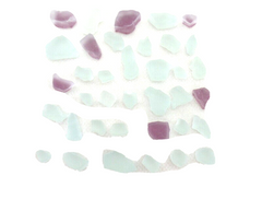 Mosaiksteine Crush Glas milchig Bourdaux matt 650 g 420 Steine unregelmäßig Mix