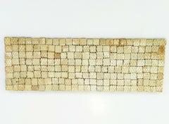 Mosaik Mix hellblau milchig Beige matt Borde 1 Streifen unregelmäßig Glas DIY