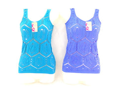 Top Trägertop M / L Vorteilspack 2 er Set Türkis Blau B & X Figurbetont Stretch