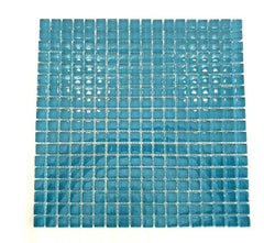 Glasmosaik Fliesen hell Türkis glänzend Matte 324 Steine