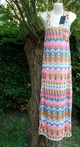 Kleid Sommerkleid bunt M / L Maxikleid bekka Paris lang Damen