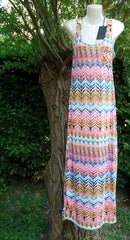 Kleid Sommerkleid bunt M / L Maxikleid bekka Paris lang Damen