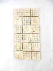 BORDÜRE Glasmosaik Beige matt Glas Borde 18 x Quadrate 288 Steine 5 mm