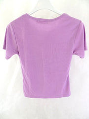 Mädchen T-Shirt Lila Größe 10 Kinder kurzarm Shirt Schmetterling