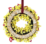 CASA - POADOR TÜRKRANZ Wand Kranz 40 cm künstlich wie echt rote Rosen Deko