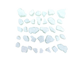Glasmosaik Glas Crush - Glas Türkis 650 g Milchglas matt unregelmäßig 460 Steine