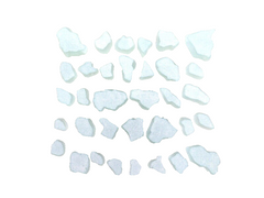 Glasmosaik Glas Crush - Glas Türkis 650 g Milchglas matt unregelmäßig 460 Steine